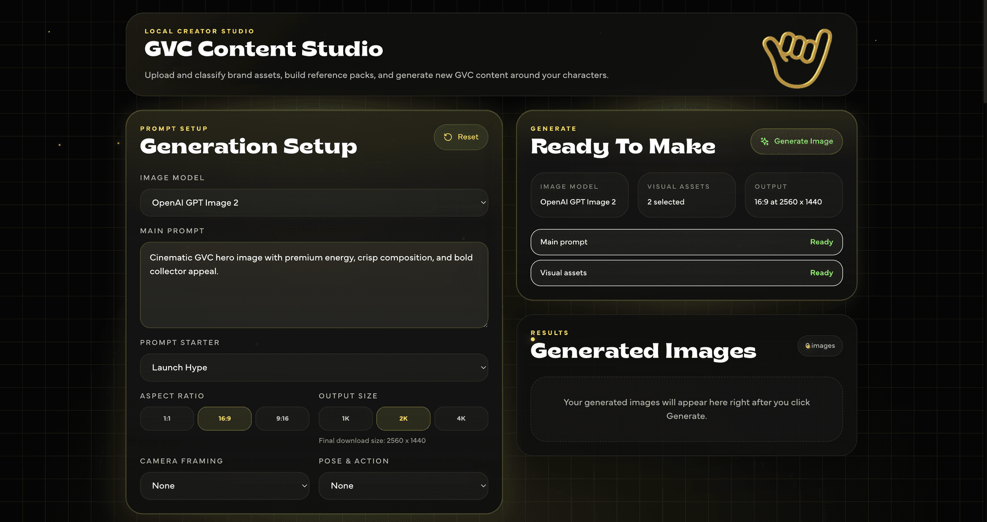 GVC Content Studio preview
